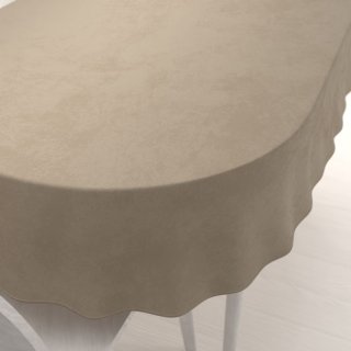 Sametový oválný ubrus Velvet Premium SVP-030 Šedobéžový - Biante.cz