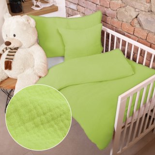 Dětské mušelínové povlečení do postýlky Nature MSN-058 Světle pistáciové - Biante.cz