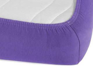 Jersey napínacie prestieradlo na vysoký matrac JR-013 Fialové - detail 1 - Biante.sk Jersey napínacie prestieradlo na vysoký matrac JR-013 Fialové - detail 1 - Biante.sk