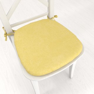 Oblý podsedák BKW-209 Žlutozelený žíhaný - 39x37x3 cm - Biante.cz