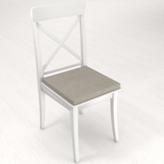 Štvorcový podsedák z imitácie brúsenej kože Alcantara ALC-014 Svetlo sivý - 38x38x3 cm - detail 1 - Biante.sk