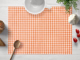 Dekorační prostírání na stůl Rebeka RE-006 Oranžovo-bílá kostka malá - Biante.cz Dekorační prostírání na stůl Rebeka RE-006 Oranžovo-bílá kostka malá - Biante.cz