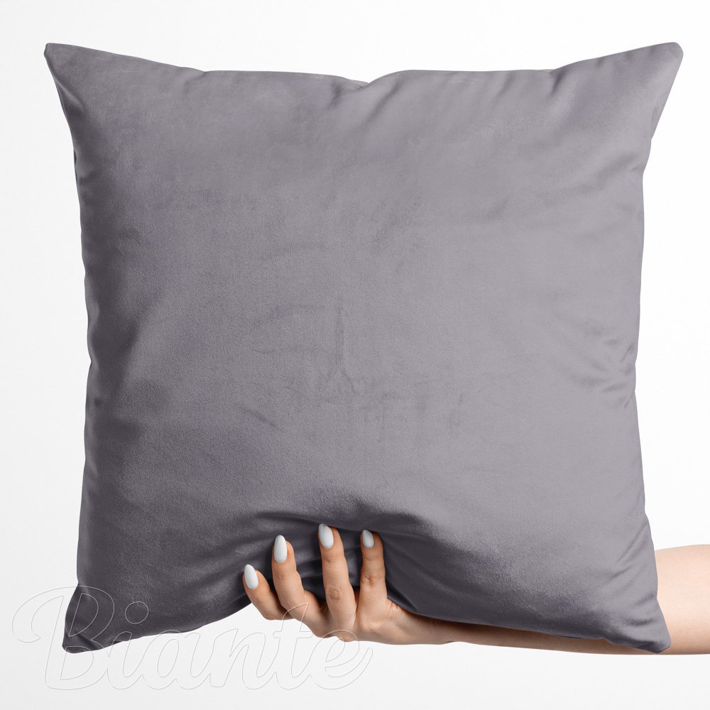 Sametový povlak na polštář Velvet Premium SVP-013 Šedý - Biante.cz Sametový povlak na polštář Velvet Premium SVP-013 Šedý - Biante.cz