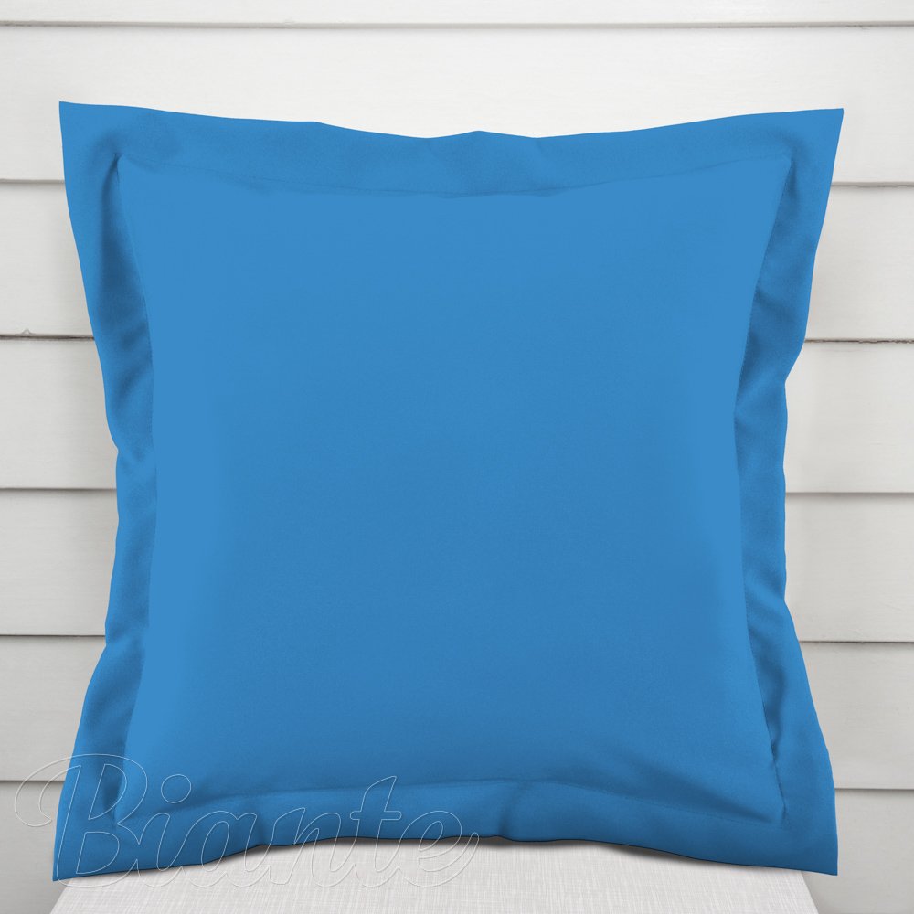 Bavlněný povlak na polštář s lemem Moni MO-075 Modrý - Biante.cz