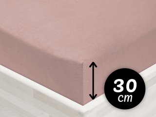 Jersey napínacie prestieradlo na vysoký matrac JR-024 Hnedoružové - Biante.sk Jersey napínacie prestieradlo na vysoký matrac JR-024 Hnedoružové - Biante.sk