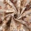 Zamatová látka Tamara TMR-042 Hnedé kvety na sivobéžovom - šírka 140 cm - detail 2 - Biante.sk