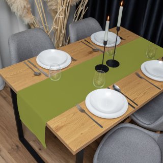 Dekoračný behúň na stôl Rongo RG-095 Olivovo zelený - detail 1 - Biante.sk Dekoračný behúň na stôl Rongo RG-095 Olivovo zelený - detail 1 - Biante.sk