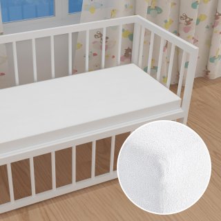 Dětské froté napínací prostěradlo do postýlky FR-031 Bílé - Biante.cz