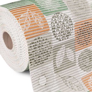 Kúpeľňová penová rohož / predložka PRO-038 Zeleno-oranžové dlaždice - metráž šírka 65 cm - Biante.sk Kúpeľňová penová rohož / predložka PRO-038 Zeleno-oranžové dlaždice - metráž šírka 65 cm - Biante.sk