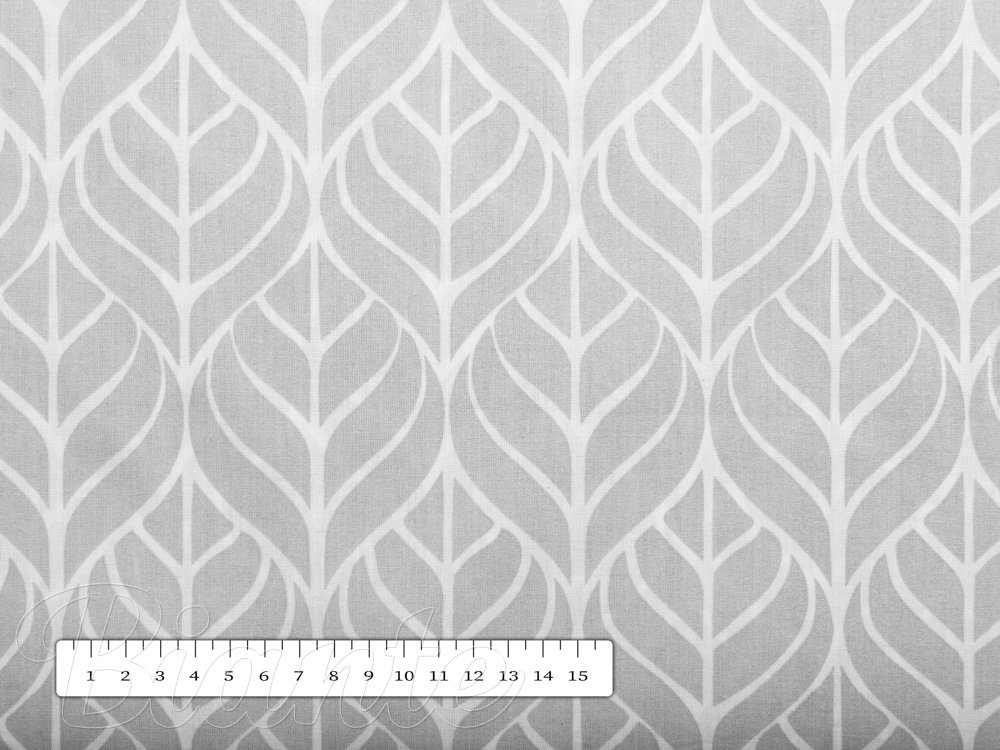 Bavlněná látka/plátno Sandra SA-212 Listy na šedém - šířka 140 cm - detail 3 - Biante.cz Bavlněná látka/plátno Sandra SA-212 Listy na šedém - šířka 140 cm - detail 3 - Biante.cz