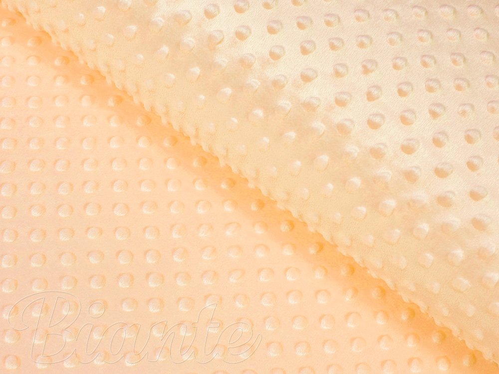 Dětská látka Minky 3D puntíky MKP-006 Světle meruňková - šířka 150 cm - Biante.cz Dětská látka Minky 3D puntíky MKP-006 Světle meruňková - šířka 150 cm - Biante.cz