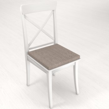 Čtvercový podsedák BKM-302 Šedohnědé cik-cak proužky - 38x38x3 cm - detail 1 - Biante.cz