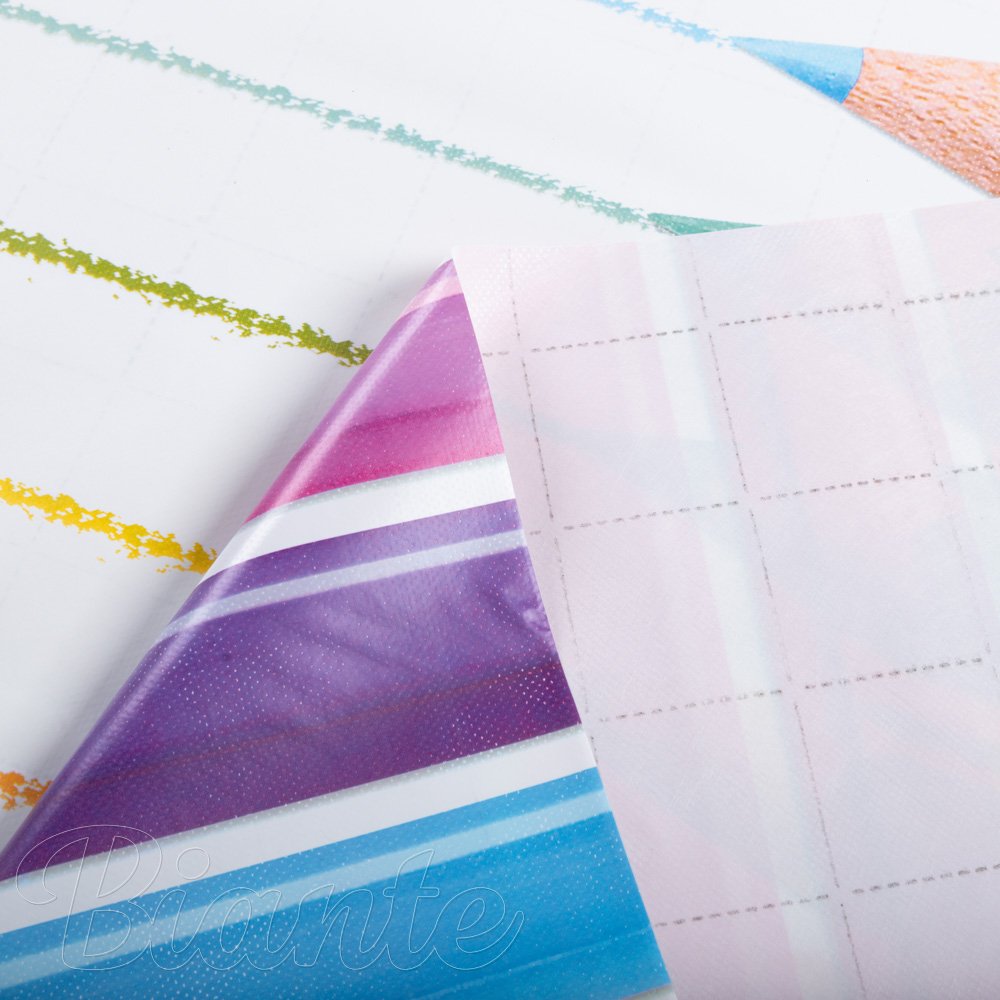 Detský PVC obrus Farebné pastelky PV-040 - metráž š. 140 cm - detail 3 - Biante.sk