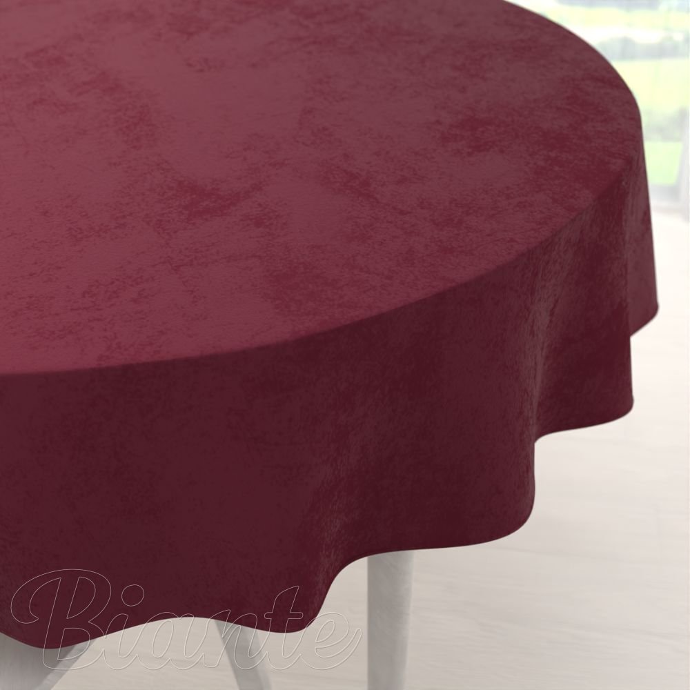 Velký sametový kulatý ubrus Velvet Premium SVP-010 Tmavě vínový - Biante.cz