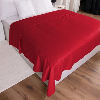 Sametový přehoz na postel Velvet Premium SVP-038 Sytě červený - detail 1 - Biante.cz Sametový přehoz na postel Velvet Premium SVP-038 Sytě červený - detail 1 - Biante.cz