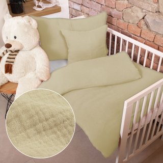 Dětské mušelínové povlečení do postýlky Nature MSN-056 Pískově béžové - Biante.cz