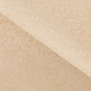 Teflonová látka na ubrusy TF-092 Ornamenty - béžová light - šířka 160 cm - Biante.cz