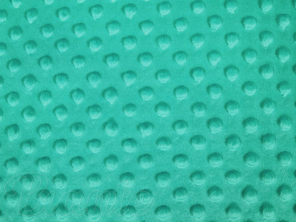 Dětská látka Minky 3D puntíky MKP-047 Tyrkysově zelená - šířka 150 cm - detail 6 - Biante.cz Dětská látka Minky 3D puntíky MKP-047 Tyrkysově zelená - šířka 150 cm - detail 6 - Biante.cz