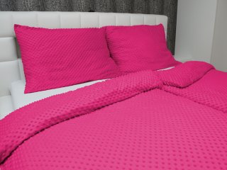 Hřejivé ložní povlečení Minky 3D puntíky MKP-018 Purpurové - detail 1 - Biante.cz Hřejivé ložní povlečení Minky 3D puntíky MKP-018 Purpurové - detail 1 - Biante.cz