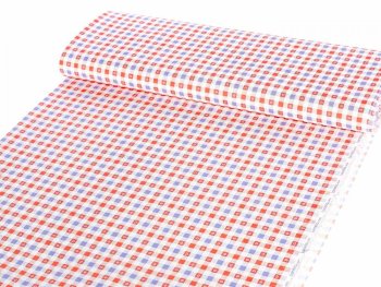 Dekorační látka Leona LN-028 Červeno-modré káro - šířka 140 cm - Biante.cz