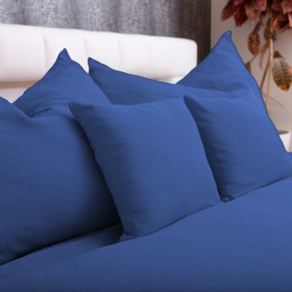 Mušelínové posteľné obliečky Nature MSN-051 Modré - detail 1 - Biante.sk Mušelínové posteľné obliečky Nature MSN-051 Modré - detail 1 - Biante.sk