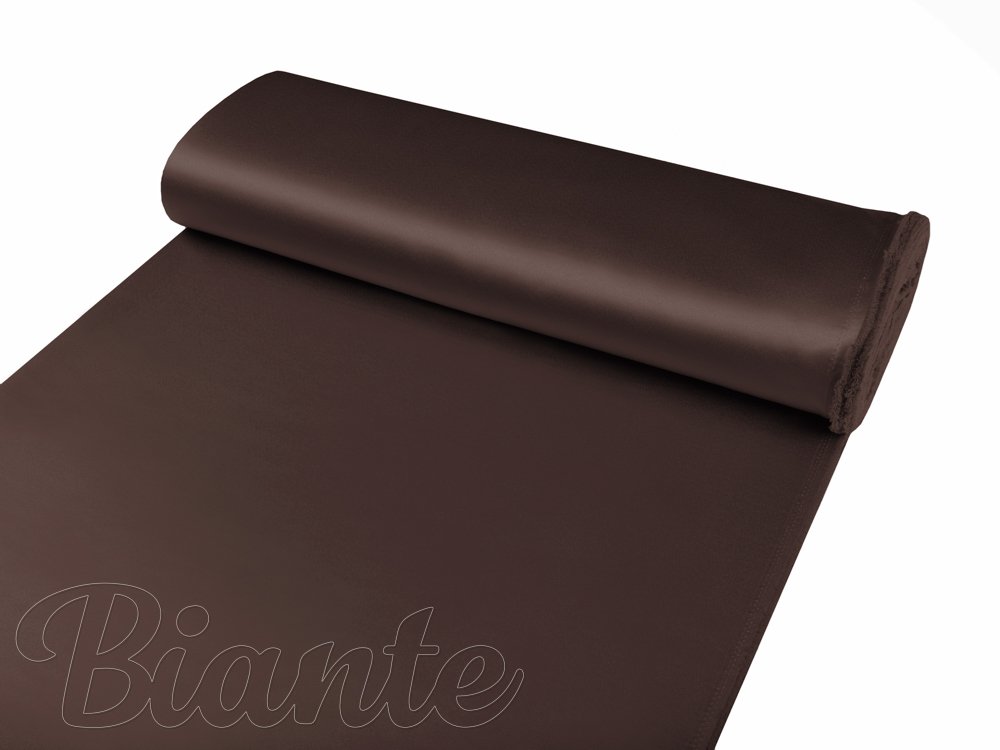 Látka polyesterový satén LUX-L042 Čokoládově hnědá - šířka 150 cm - detail 3 - Biante.cz Látka polyesterový satén LUX-L042 Čokoládově hnědá - šířka 150 cm - detail 3 - Biante.cz