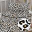 Dětské bavlněné povlečení do postýlky Sandra SA-409 Leopardí vzor na bílém - Biante.cz