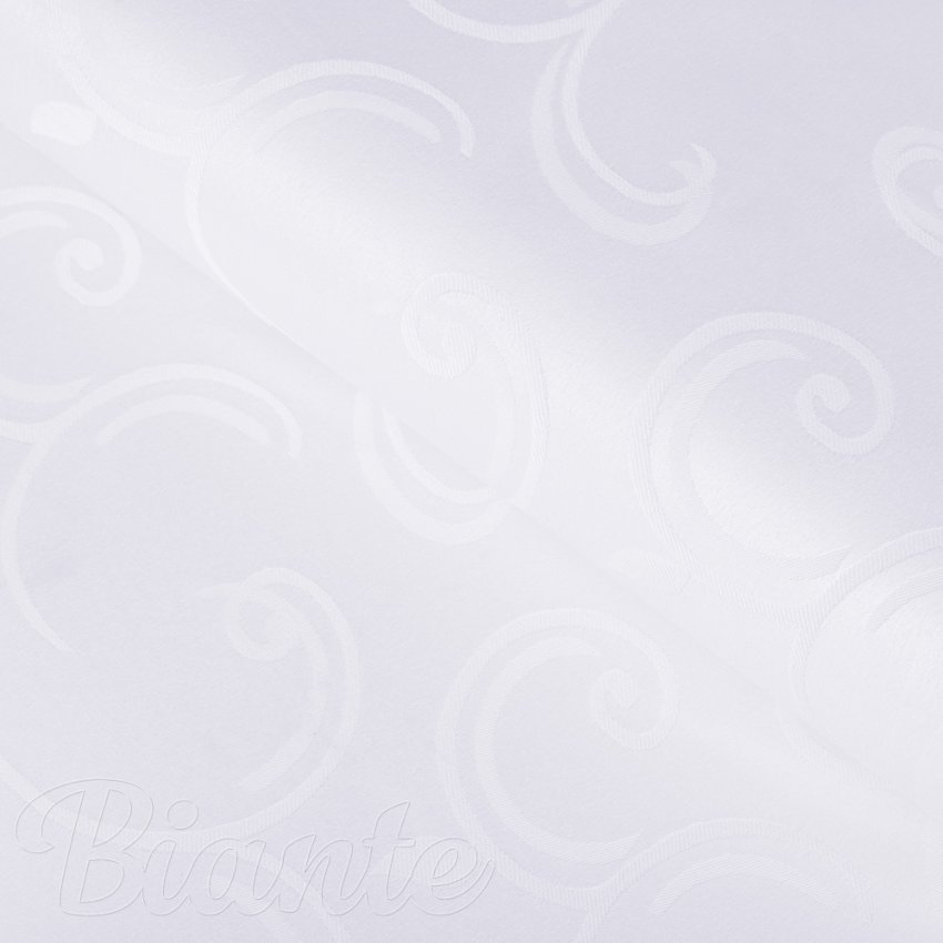Teflonová látka na ubrusy TF-100 Bílé ornamenty s lístky - šířka 155 cm - Biante.cz