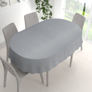 Teflonový oválný ubrus TF-086 Ornamenty na šedém - detail 1 - Biante.cz