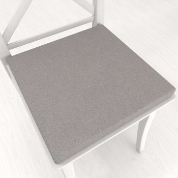 Štvorcový podsedák BKR-503 Sivá režná - 38x38x3 cm - Biante.sk
