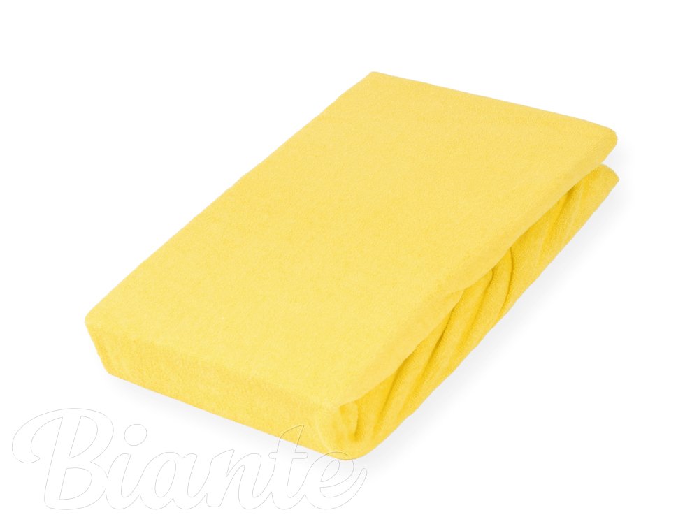 Froté napínací prostěradlo na extra vysokou matraci FR-003 Žluté - detail 2 - Biante.cz Froté napínací prostěradlo na extra vysokou matraci FR-003 Žluté - detail 2 - Biante.cz