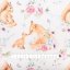 Dětská bavlněná látka/plátno Sandra SA-694 Veverky a lišky mezi květinami na bílém - šířka 160 cm - detail 3 - Biante.cz