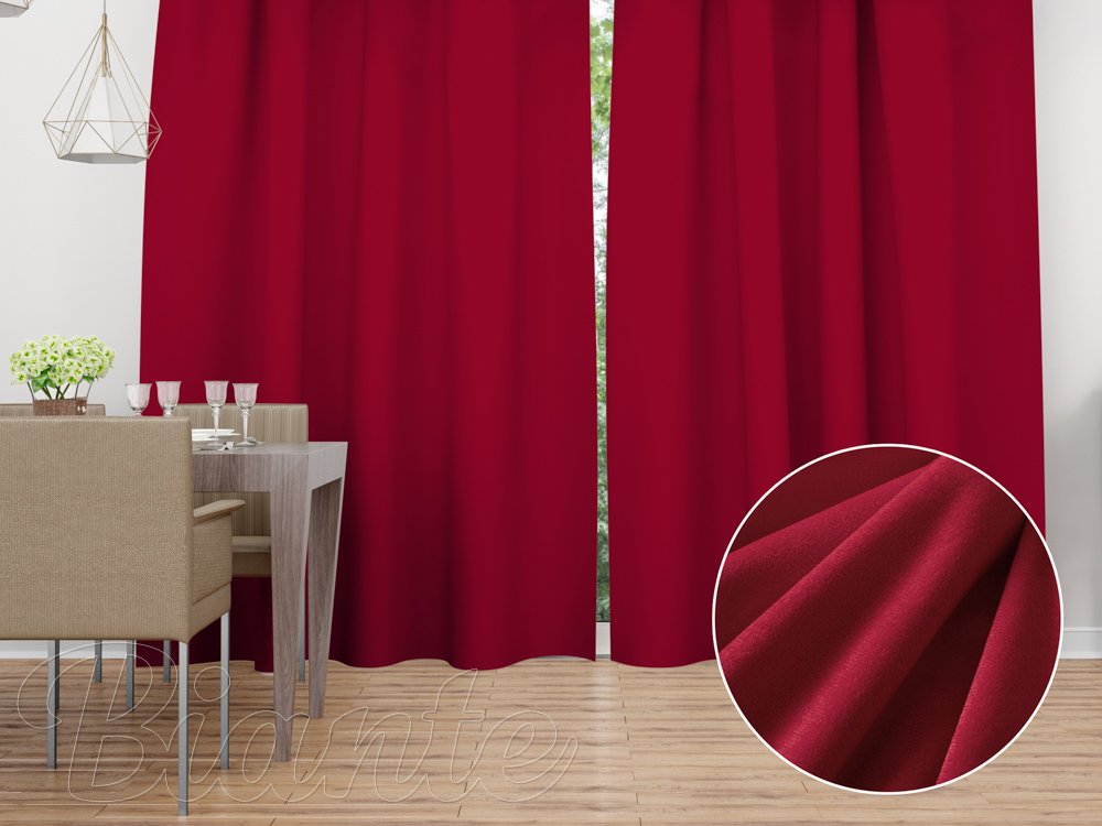 Sametový závěs Velvet Premium SVP-007 Malinově červený - šířka 270 cm - Biante.cz