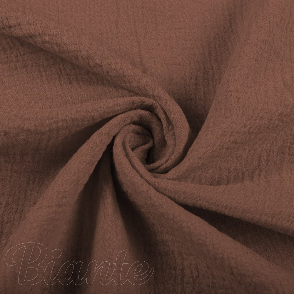 Mušelín dvojitá gázovina MSN-075 Hnědá - metráž šířka 140 cm - Biante.cz
