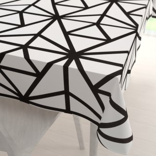 Bavlněný obdélníkový ubrus Sandra SA-577 Černé geometrické vzory na bílém - Biante.cz Bavlněný obdélníkový ubrus Sandra SA-577 Černé geometrické vzory na bílém - Biante.cz