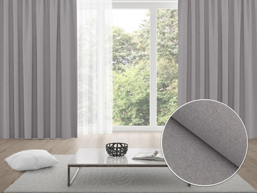 100% zatemňovací záves Blackout BKR-503 Sivý režný - šírka 140 cm - Biante.sk