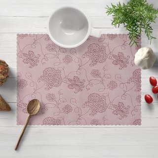 Teflonové prostírání na stůl TF-077 Květované ornamenty na starorůžovém - Biante.cz Teflonové prostírání na stůl TF-077 Květované ornamenty na starorůžovém - Biante.cz