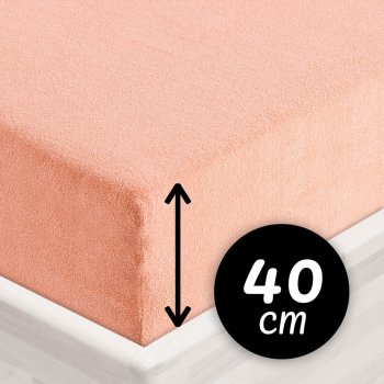 Froté napínací prostěradlo na extra vysokou matraci FR-005 Světle broskvové - Biante.cz Froté napínací prostěradlo na extra vysokou matraci FR-005 Světle broskvové - Biante.cz
