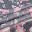 Sametová látka Tamara TMR-013 Růžové květy na šedém - šířka 150 cm - detail 4 - Biante.cz