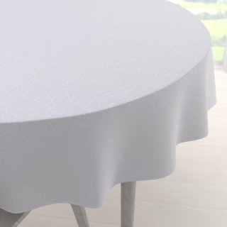 Teflonový kulatý ubrus TF-078 Ornamenty - studená bílá - Biante.cz