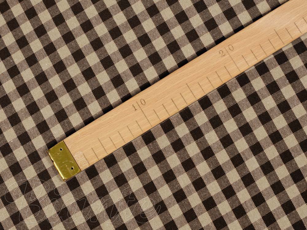 Bavlněná látka Olivia OL-019 Hnědo-béžová kostka malá - šířka 150 cm - detail 5 - Biante.cz Bavlněná látka Olivia OL-019 Hnědo-béžová kostka malá - šířka 150 cm - detail 5 - Biante.cz