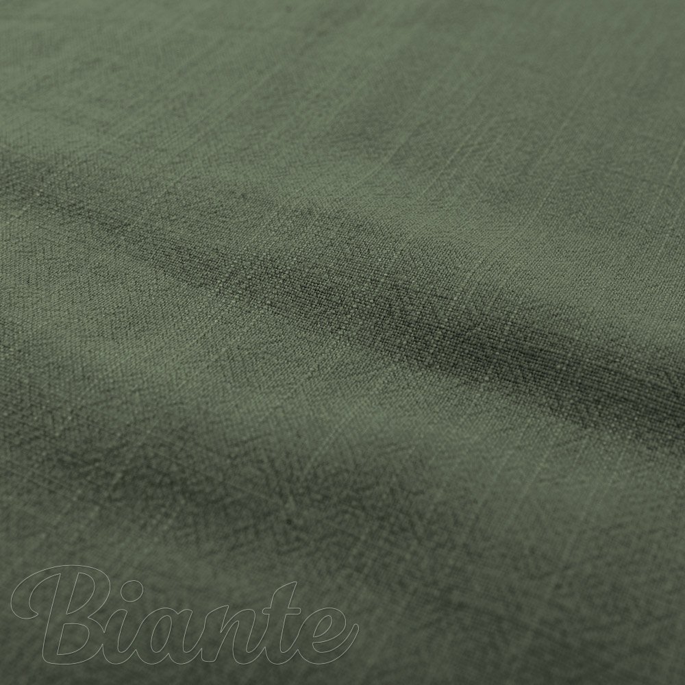 Lněná látka LEN-020 Khaki zelená - metráž šířka 140 cm - detail 6 - Biante.cz