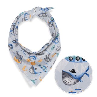 Dětský bavlněný šátek Sandra SA-673 Podmořský svět modrý - Biante.cz Dětský bavlněný šátek Sandra SA-673 Podmořský svět modrý - Biante.cz