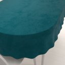 Sametový oválný ubrus Velvet Premium SVP-025 Petrolejový - Biante.cz