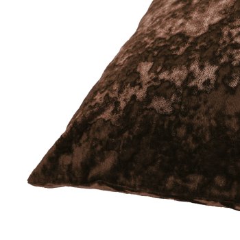 Sametový povlak na polštář Diana DI-004 Tmavě hnědý - detail 1 - Biante.cz