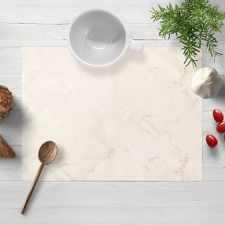 Sametové prostírání na stůl Isabela IBL-017 Zlatý/kouřový mramor na smetanovém - Biante.cz Sametové prostírání na stůl Isabela IBL-017 Zlatý/kouřový mramor na smetanovém - Biante.cz