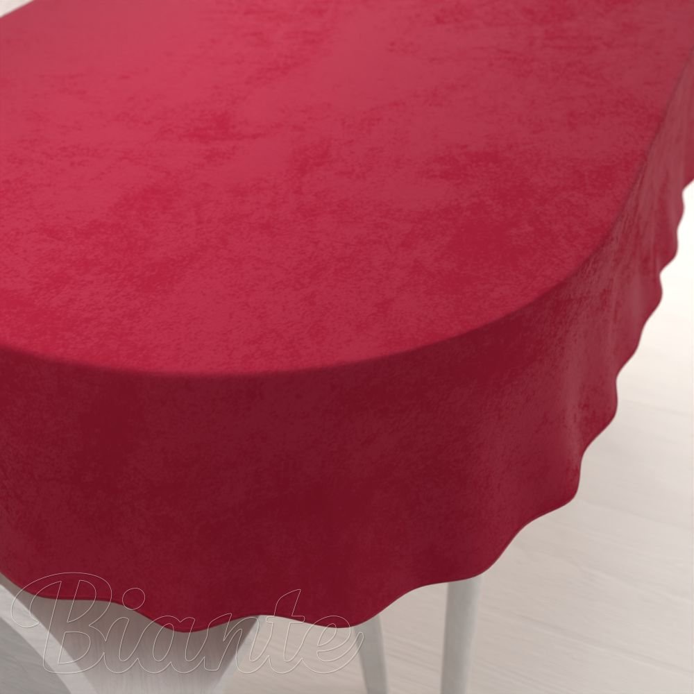 Sametový oválný ubrus Velvet Premium SVP-007 Malinově červený - Biante.cz