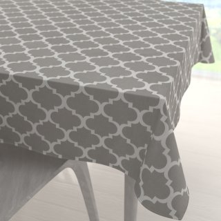 Bavlněný čtvercový ubrus Sandra SA-188 Šedé Maroko - Biante.cz