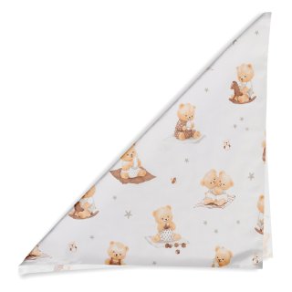 Detská bavlnená šatka Sandra SA-732 Medvedie bábätká na bielom - detail 1 - Biante.sk