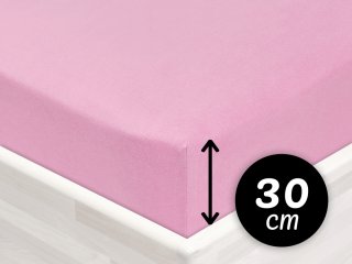 Jersey napínacie prestieradlo na vysoký matrac JR-008 Ružová lila - Biante.sk Jersey napínacie prestieradlo na vysoký matrac JR-008 Ružová lila - Biante.sk